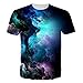Uideazone Men's 3d Nebula Star Cluster Cool T-Shirt Cool Tee Shirt G25 X-Large