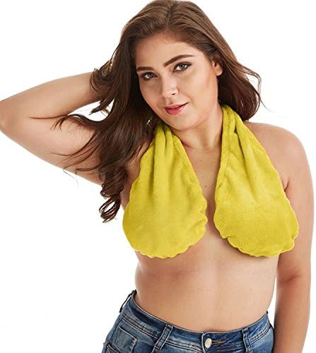 POXY Women Towel Underwear,Soft Towel,Soft Sport Towel Boob Sweat Towel Bra (L, LightPink)