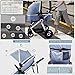 Baby Stroller Bassinet Pram Carriage Stroller - Cynebaby All Terrain Vista City Select Pushchair Stroller Compact Convertible Luxury Strollers add Foot Cover (Mature Blue)