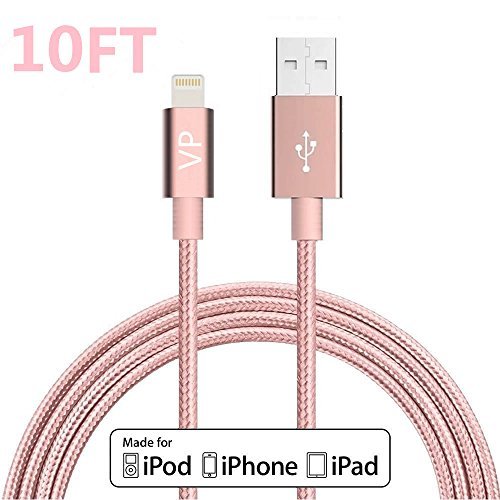 Nylon Braided Apple Iphone Charging Cord Lightning Cable Vp 10 Ft