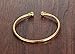 OPK Jewelry 18k Gold Plated Charm Cuff Bangle Bracelet with Bell 7.28