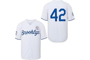 Madjus Men's Black Legend 42 Button Down Jersey 90s Hip Hop Baseball Jersey Stitched