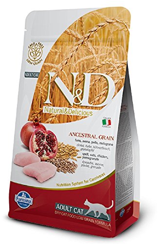 Farmina Natural & Delicious Low Grain Chicken and Pomegranate Adult Cat, 11 lb bag