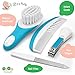 Baby Grooming Kit | Baby care New born Healthcare kits | Nursery Essentials Set for Babies Best Baby Shower and Registry gifts | Includes Nail Clipper Infant Hair Brush Comb Thermometer| Unisex (Blue)