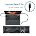 Macally Ultra-Slim USB-C Wired Computer Keyboard for USB Type-C Apple MacBook Pro/Air Laptops, iMac Pro Desktops - Plug and Play - No Drivers (Space Gray)