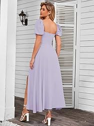 KUTUMAI Women's Summer Off Shoulder Maxi Dress Puff