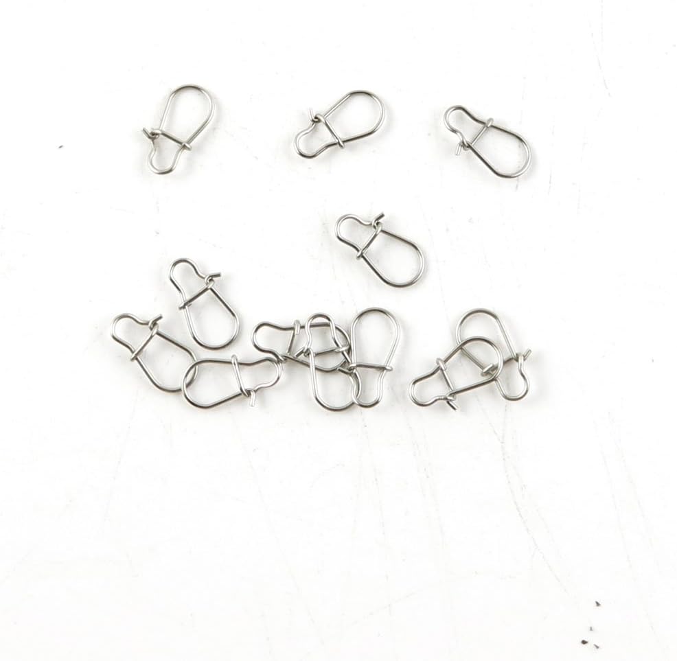 Fishing Swivel Tackle Fly Solid Clip Bulk Lots Wholesale Supplies B0935 Enhanced Snap Test 5Kg 10MM Cross Lock