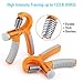 132LB/60kg Hand Gripper, RISEPRO Hand Strengthener Non-slip Gripper Hand Exerciser Strength Trainer for Athletes Pianists Kids Adjustable Resistance Set of 4 with 3 grip rings HG2060-3R