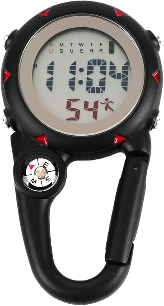 Carabiner Watch Multifunctional Luminous Clip on Carabiner Watch Mini