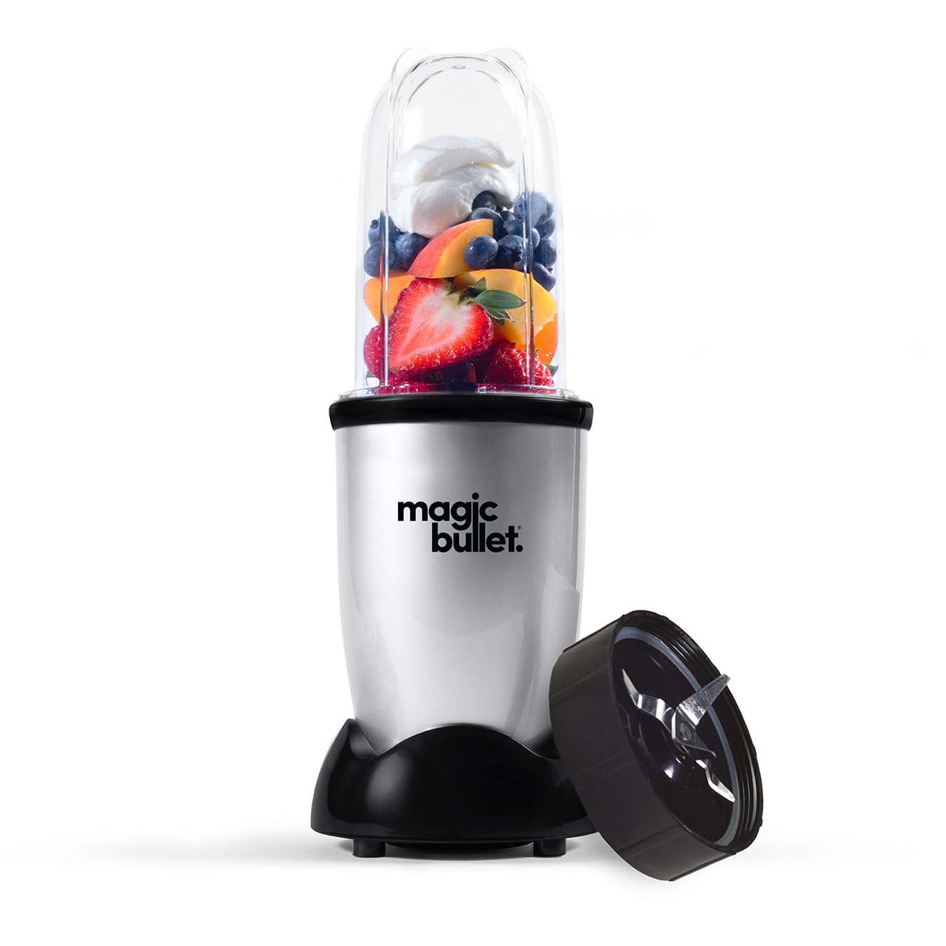 nutribullet magic bullet Starter Kit - All-in-one Food Processor & Blender - 10,000 RPM Speed - 4 Piece Kit with High Torque Power Base, Tall Cup & Flip Top Lid & Cross Blade - For Meal Prep