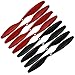 RAYCorp 1045 (10x4.5) Propellers. 32 Pieces(16CW, 16CCW) Black & Red 10-inch Quadcopters & Mutlirotors Props + Battery Strap