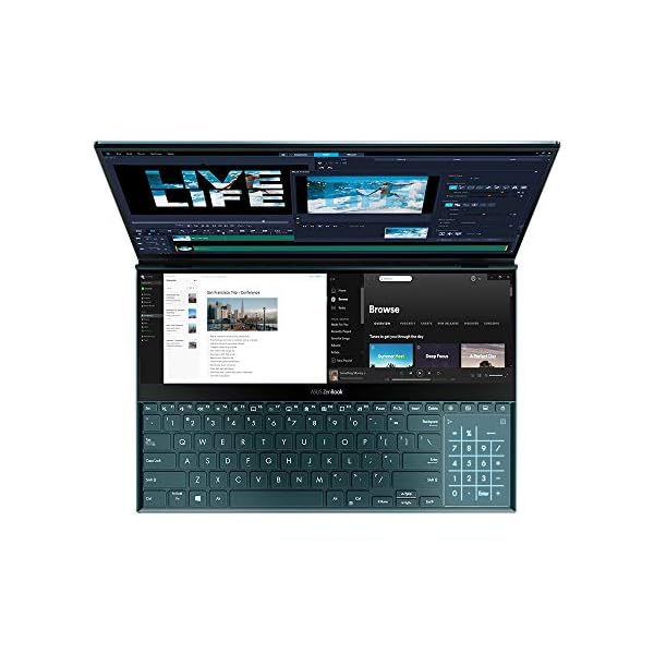 ASUS ZenBook Pro Duo UX581 OLED 4K Dual-Touchscreen 15.6" Laptop (Intel i9-10980HK, Nvidia GeForce RTX 2060, 32GB RAM, 1TB NVMe PCIe SSD, Windows 10) Includes Stylus Pen