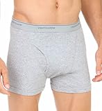 Fruit Of the Loom Trunk Boxer Brief, 4 Pack-Black & Grey