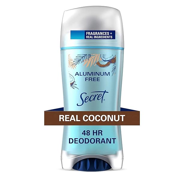 SECRET ALUMINUM FREE DEODORANT FOR WOMEN, COCONUT, 2.4 OZ