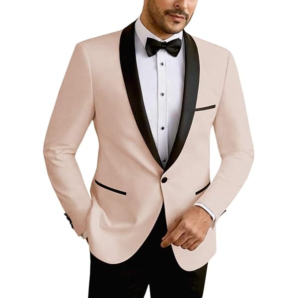 Men's Suit Jacket Slim Fit One Button Shawl Lapel Tuxedo