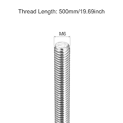 MECCANIXITY Fully Threaded Rod M6 x 500mm 1mm