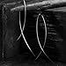 Hosaire Threader Wire Earrings Fish Curved Line Vintage Punk Simple Geometric Club Earrings Silver