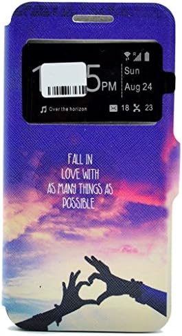Galaxy S7edge Case,ARRYNN[Window View][Magnetic Closure]coloured drawing Ultra Thin Flip Leather Wallet Cover Folio Case With Stand Card Holder Slot for Samsung Galaxy S7edge(purpleheart)