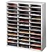 Fellowes Literature Organizer, 36 Compartment, Letter Size, Dove Gray (25061)