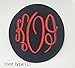 Round Monogram Personalized Custom Initials 3 Letter Monograms iron on patch, Circle , 2.75