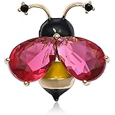 Cute Rhinestone Bee Brooch Pin for Women Coloful Wing Brooches Lapel Pins Small Animal Suit Collar Dress Accessories CZ Decoration Jewelryfor Christmas Halloween