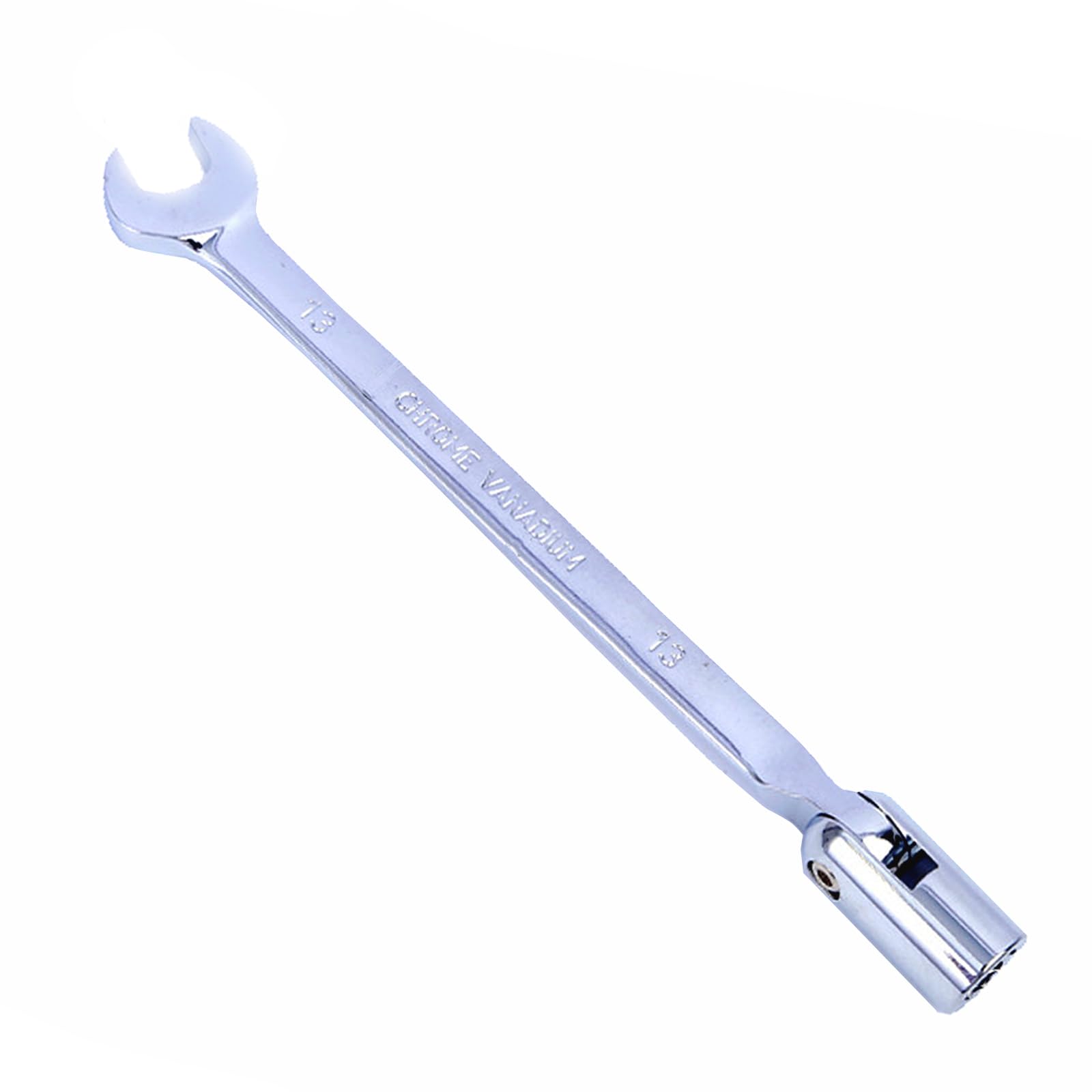 Vokenforu 13mm Socket Spanner, Ratchet Combination Wrench, Hardened Chrome Vanadium Steel Open End Spanner Metric