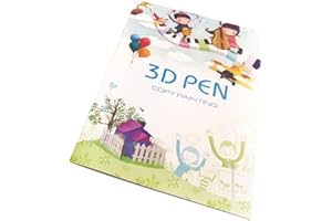 3D Pen Template Book For 3D Printing Pen Drawing Stencils 40 Drawing Pattern With a Transparent Template For Children DIY