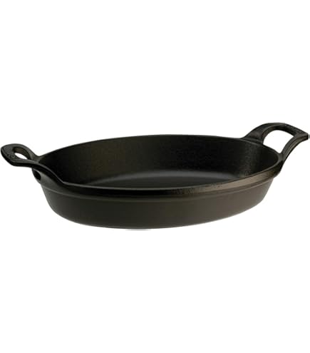 Amazon.com: Staub 40509-341 Oval Stackable Dish, Black, 11.0