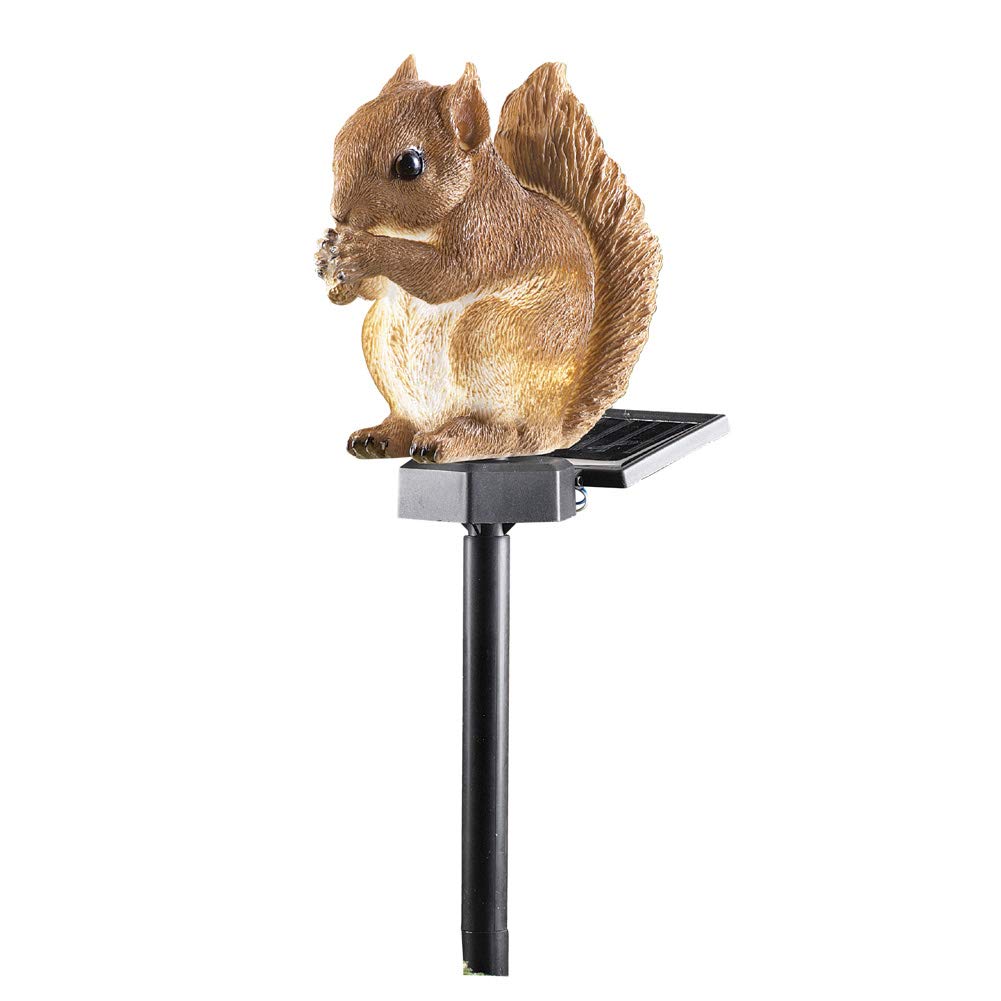 Collections Etc Outdoor Decorations, Squirrel, Lighted Solar Garden Stake
