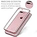 iPhone 7 Plus Case,Amuoc Soft Bumper Cover with Crystal Clear Back Panel Protective Case for iPhone 7 Plus (Rose gold)