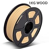 Real Wood PLA 3D Printer Filament，Wood Filament 1.75 mm,1KG(2.2LBS) Spool, Dimensional Accuracy +/- 0.02 mm,Wood Filament