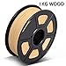 Real Wood 3D Printer Filament- PLA Wood 1.75 mm Filament,1kg(2.2lbs) Spool, Dimensional Accuracy +/- 0.02 mm,No Clogging