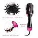 [Upgrated] Hot Air Brush, ONME One Step Hair Dryer & Volumizer Multi-functional 3-in-1 Salon Negative Ion Hair Straightener&Curly Hair Comb include 6pcs Plastic Alligator Hair Clips.