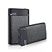 MEZONE Portable Charger Power Bank 6000mAh External Battery Charger 2 USB Ports with 2.4A Output Credit Card Size for iPhone, iPad and Samsung Galaxy Mobile Phone and More(Black)