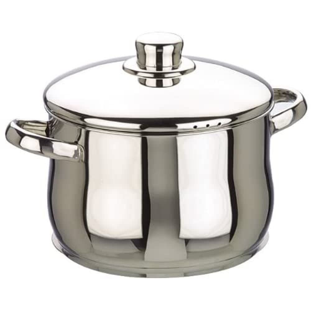 IBILI Oslo Stock Pot with Lid, 24 cm, Stainless Steel, Suitable for Induction Hobs