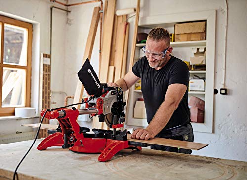 Einhell Zug-Kapp-Gehrungssäge TC-SM 2534/1 Dual (max. 2350 W, Ø250 x Ø30 mm Sägeblatt, 4000 min-1, integrierte… – Bild 3