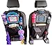 Car Kick Mats Backseat Organizer by Parents Mark - 2 Pack Waterproof Universal Fit Protector - Storage Kicking Mat with Tissue Box - Multiple Pockets, Ipad and Tablet Holder for Toddler Kids Baby