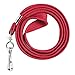 MIFFLIN-USA Flat Lanyards for ID Badges (Red, 36 Inch, 25 Pack), Comfortable Neck Straps