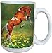 Horse Dances With Daisies Collectible Art Coffee Mug - Large 15-Ounce Ceramic Cup, Full-Size Handle - Gift for horse lovers, Tee-Free Greetings 79005
