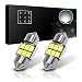 SiriusLED 2835 Chipset Extremely Bright Canbus Festoon 1.1 inch 28mm LED Trunk Cargo Courtesy Light Bulb Size DE3021 DE3022 400 lumen pure white 6000k Pack of 2