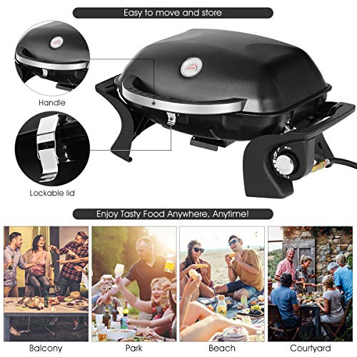 Giantex Portable Propane Gas Grill 12000 BTU Tabletop Camping Outdoor
