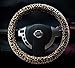 Besplore Leopard-Print Steering Wheel Cover,Plush,Beige