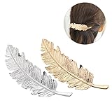 Pixnor 2pcs Leaf Design Punk Women Girl Hair Clip Pin Claw Barrettes Accessories