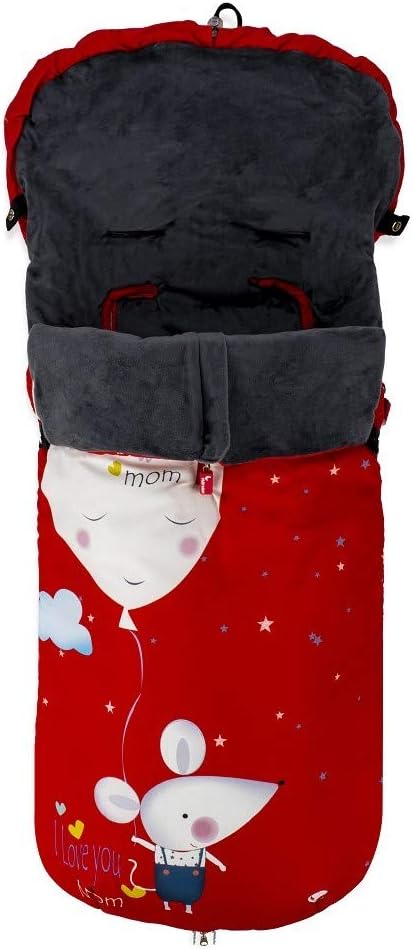 Interbaby 10046-07 Universal Waterproof Footmuff for Pushchairs Red Ratita 0.88 kg, 1 Unidad (Paquete de 1) - Image 3