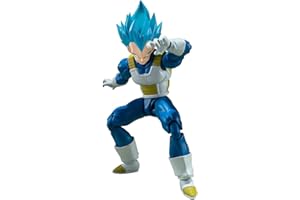 TAMASHII NATIONS S.H. Figuarts Dragon Ball Super Super Saiyan God Super Saiyan Vegeta - Pride of Penetrating Saiyan - Approx. 5.3 inches (135 mm), PVC & ABS Pre-Painted Action Figure