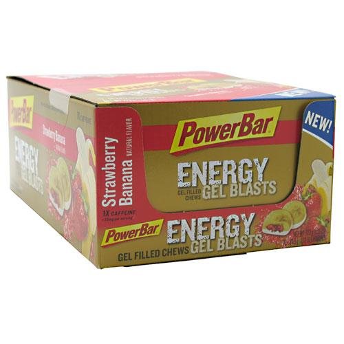 POWERBAR Food Strawberry/Banana Energy Blast Chew with Caffeine (Box of 12)