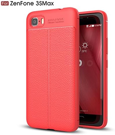 Scheam Asus ZenFone 3S Max ZC521TL Wallet case Asus ZenFone 3S Max ZC521TL Case, Premium Design PU Leather & Soft TPU Built-in Card/Cash Slots,Wallet Case (Red)