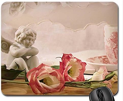 Angel and flowers Mouse Pad, Mousepad (Flowers Mouse Pad)