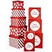 Christmas Nesting Gift Boxes Red and White Box With Glitter & Ribbon For Xmas Gifts and Holiday Party Decor Set of 10 Assorted Sizes of Extra Small, Small, Medium, Large and X-Large