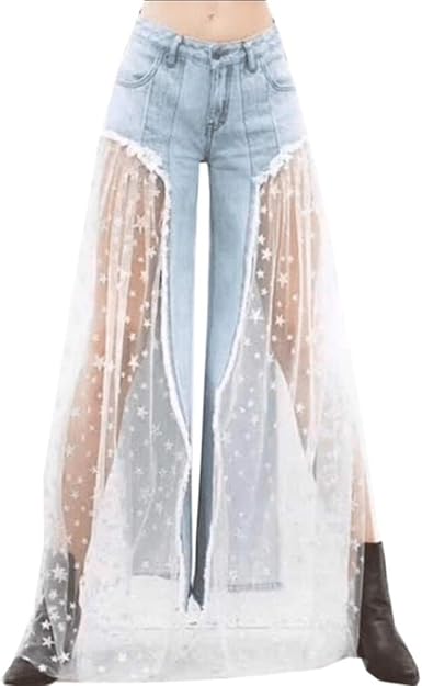 calças jeans largas femininas